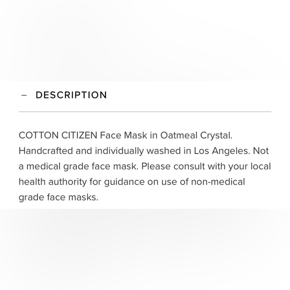Cotton citizens oatmeal crystal face mask - Picture 6 of 9
